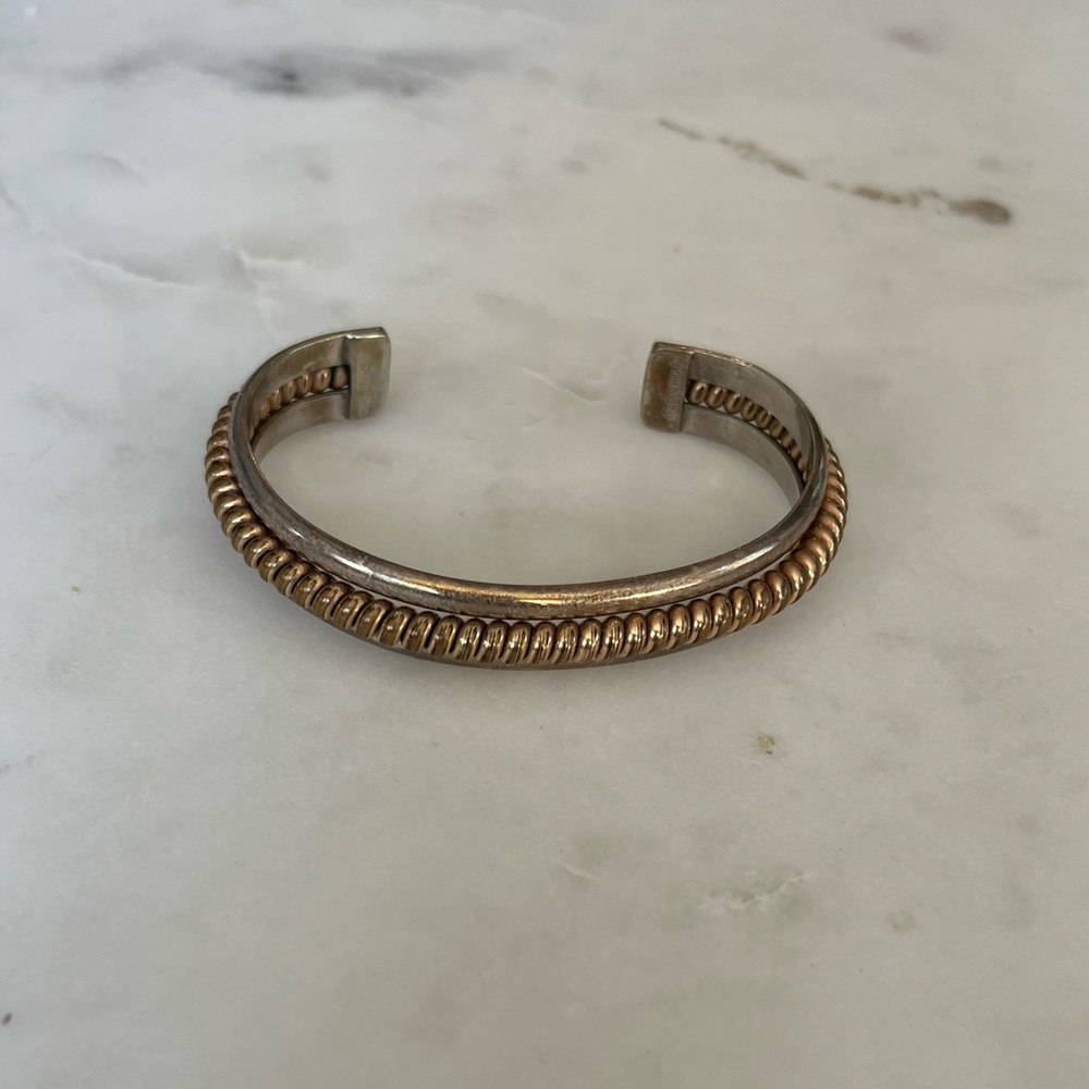 TAHE Vintage Native American Coils Cuff Bracelet
